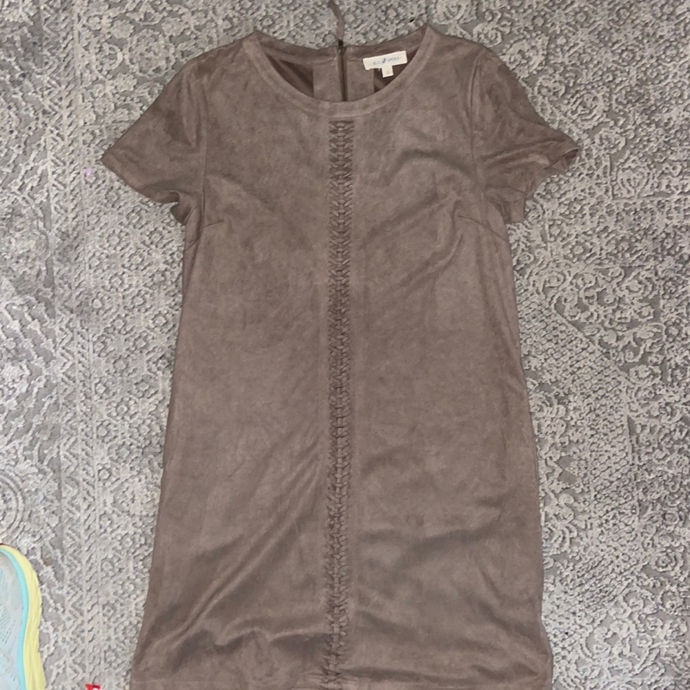 Blu Spero Suede Dress - Size S